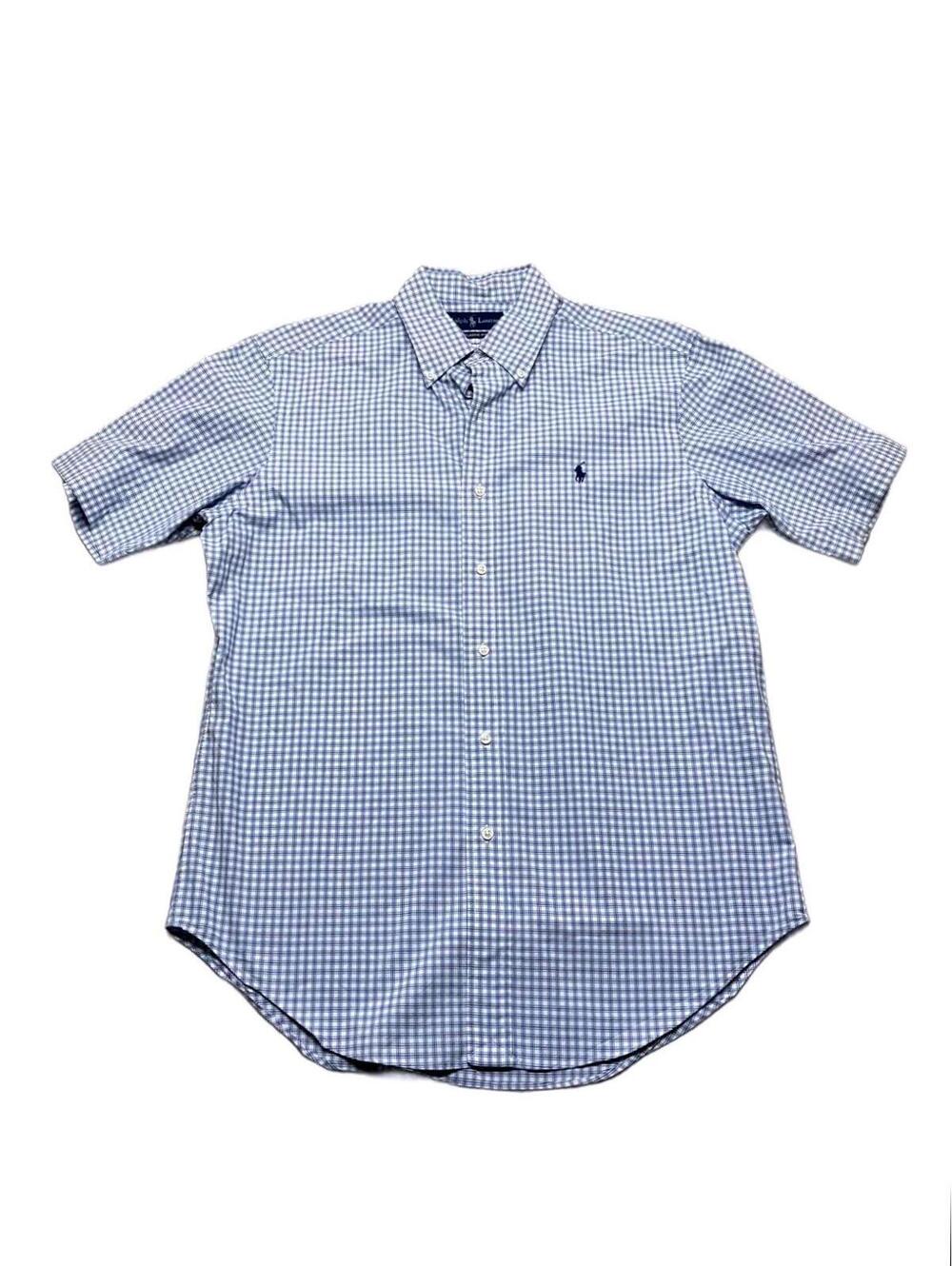 Ralph Lauren Classic Fit Short Sleeve Button-Up Shirt - Blue Gingham